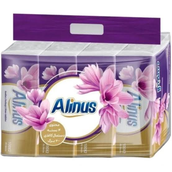 آلینوس دستمال اقتصلدی بسته 4 عددی 200 برگ عمده 3 عدد